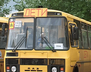 Школьные автобусы.