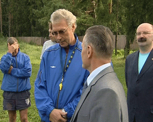 Губернатор на тренировке.