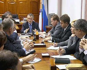 Оперативное совещание членов правительства у губернатора области