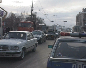 Пробка на улице Ленина