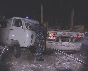 Дорожно - транспортное проиcшествие в центре Омутнинска