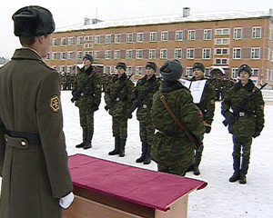 Присяга новобранцев в Марадыково