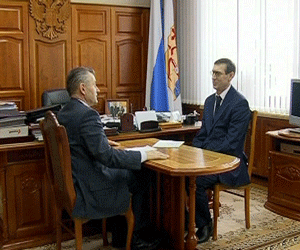 Рабочая встреча Николая Шаклеина с главой администрации города Георгием Мачехиным