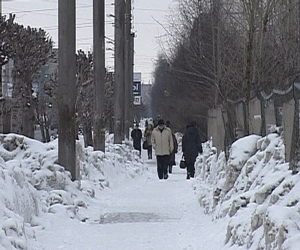 Гололед на улицах города