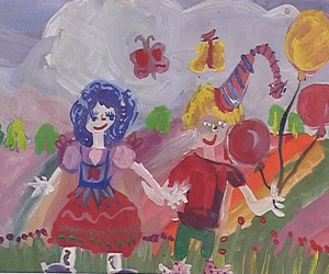 Выставка детских рисунков  к Международному дню театра