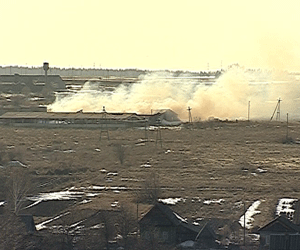 Пожар в Лебяжье