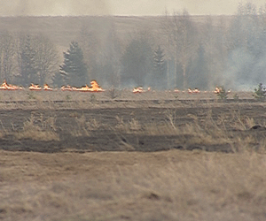 Пожар в деревне Ветошкино Лебяжского района