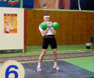 Николай Бердинских на чемпионате по гиревому спорту в Казани