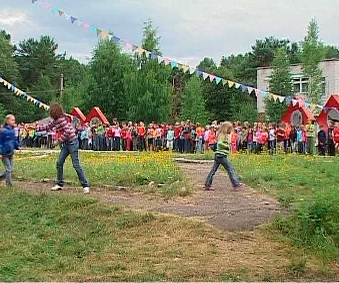 Учебная тревога в детском оздоровительном лагере