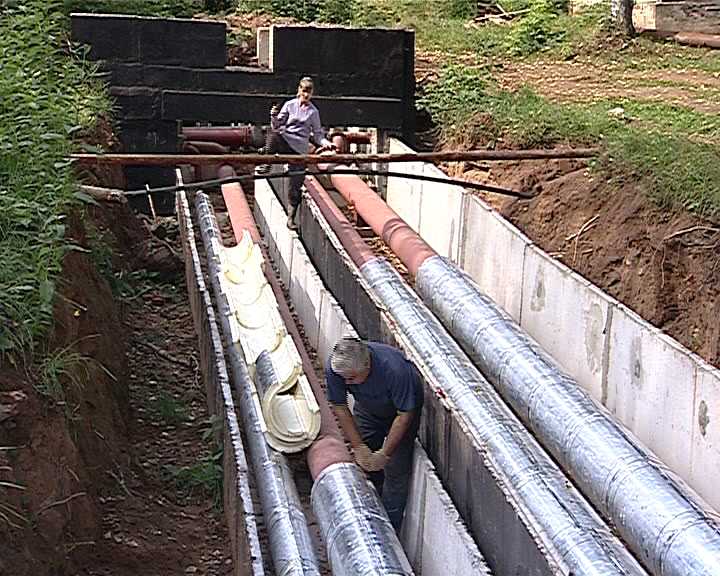 Замена теплотрассы в Нововятске