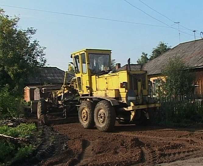 Ремонт дорог в поселке Мирный