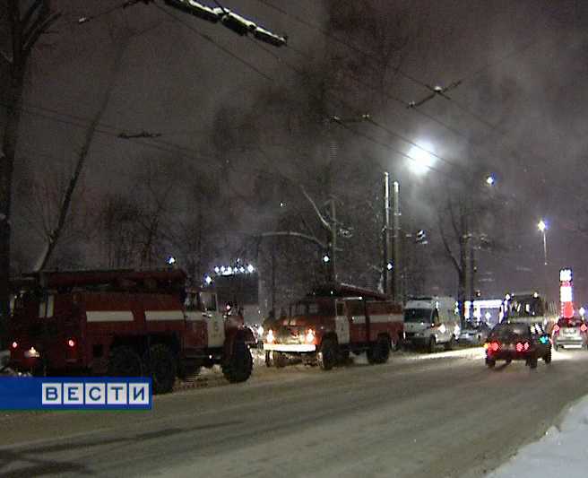 Пожар в здании 