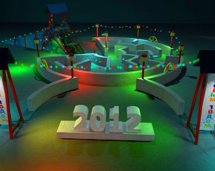 Новогоднее оформление Театральной площади