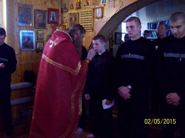 В кировской колонии строгого режима прошел обряд Крещения.