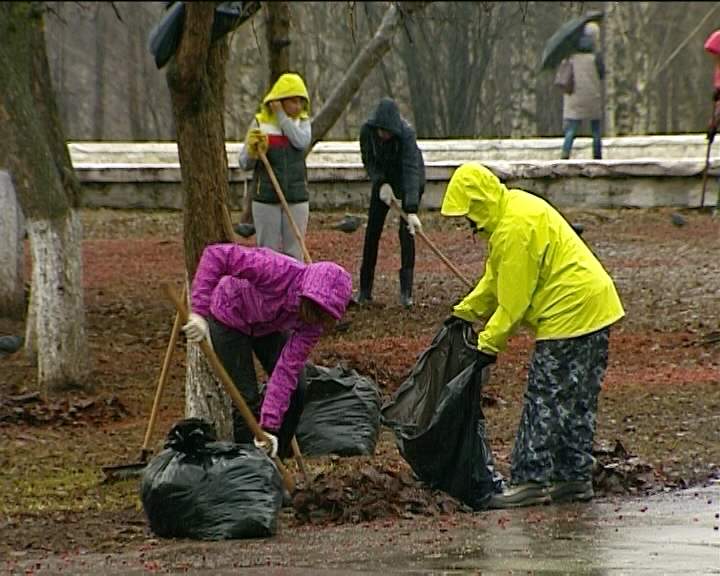 В выходные на субботник вышли члены Правительства области