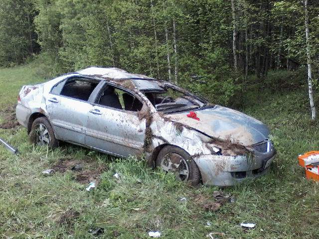 В Афанасьевском районе улетел в кювет 