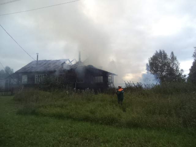 В д. Голомидово Советского района сгорел жилой дом.