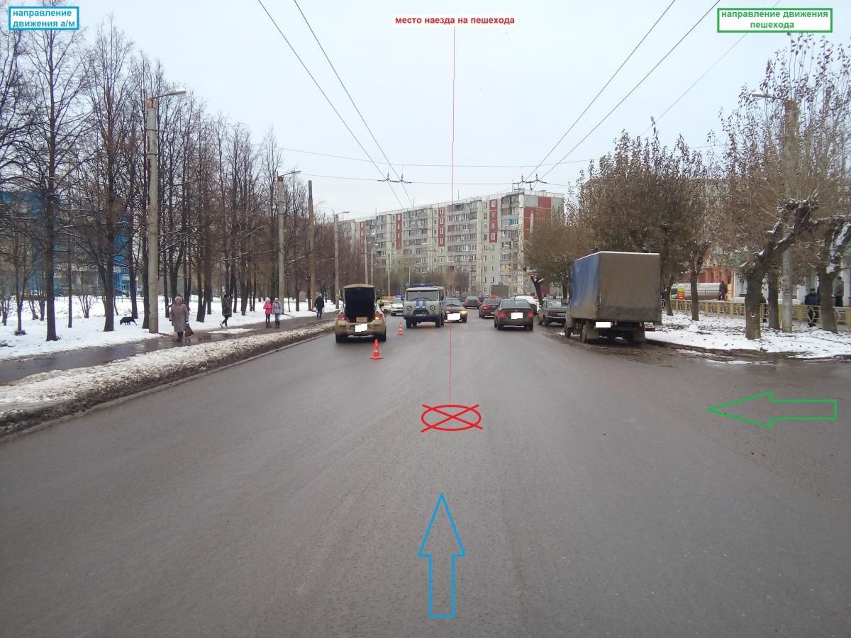 На улице Маршала Конева автоледи сбила пешехода.