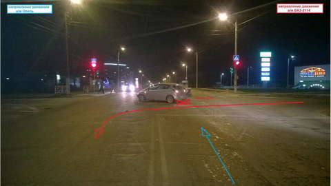 На улице Ленина столкнулись "Опель Корса" и  ВАЗ-21140.