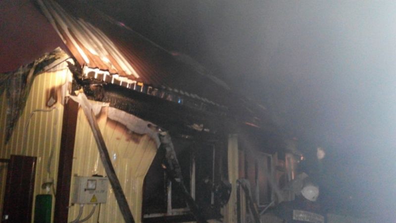 В Кировской области горят частные бани.