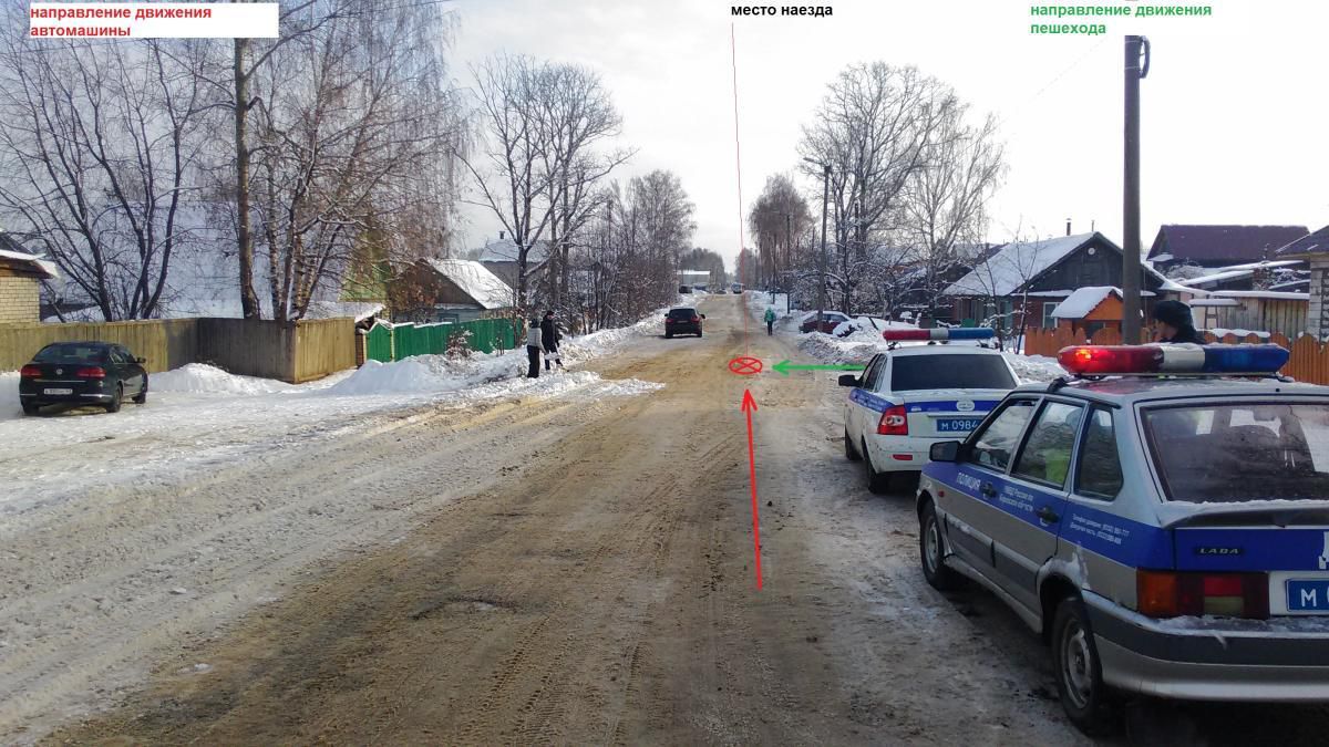 В п. Садаковском иномарка сбила пешехода.