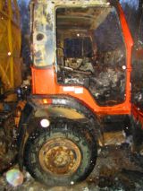 В Лузском районе сгорел лесовоз.