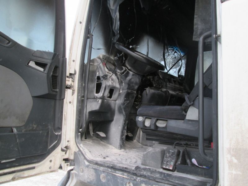 В Лузском районе во время движения загорелась фура.