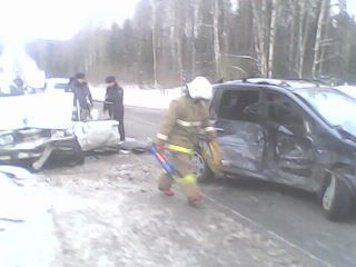 В Куменском районе стокнулись ВАЗ-2107 и 