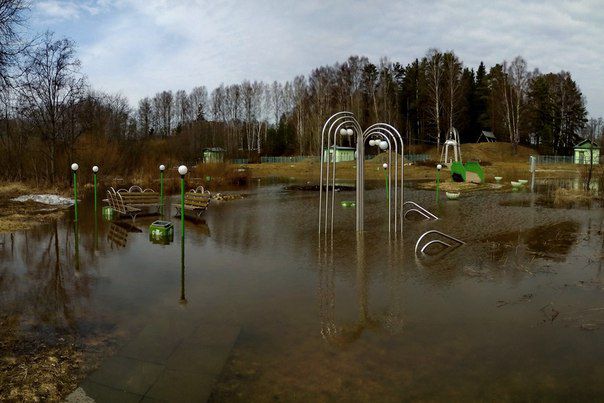 Талая вода затопила минеральные источники в Нижне-Ивкино.