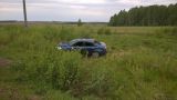В Тужинском районе в кювет улетела иномарка.