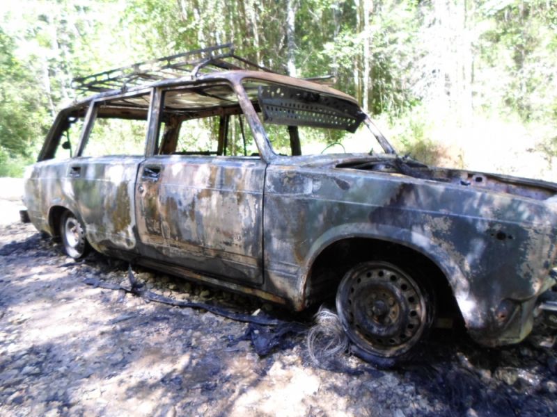 В Куменском районе во время движения сгорел ВАЗ-21043.