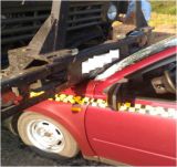 В Котельничском районе произошло лобовое столкновение такси и КАМАЗа.