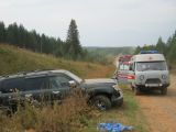В Унинском районе в кювет улетел внедорожник "Toyota Land Cruiser Prador".