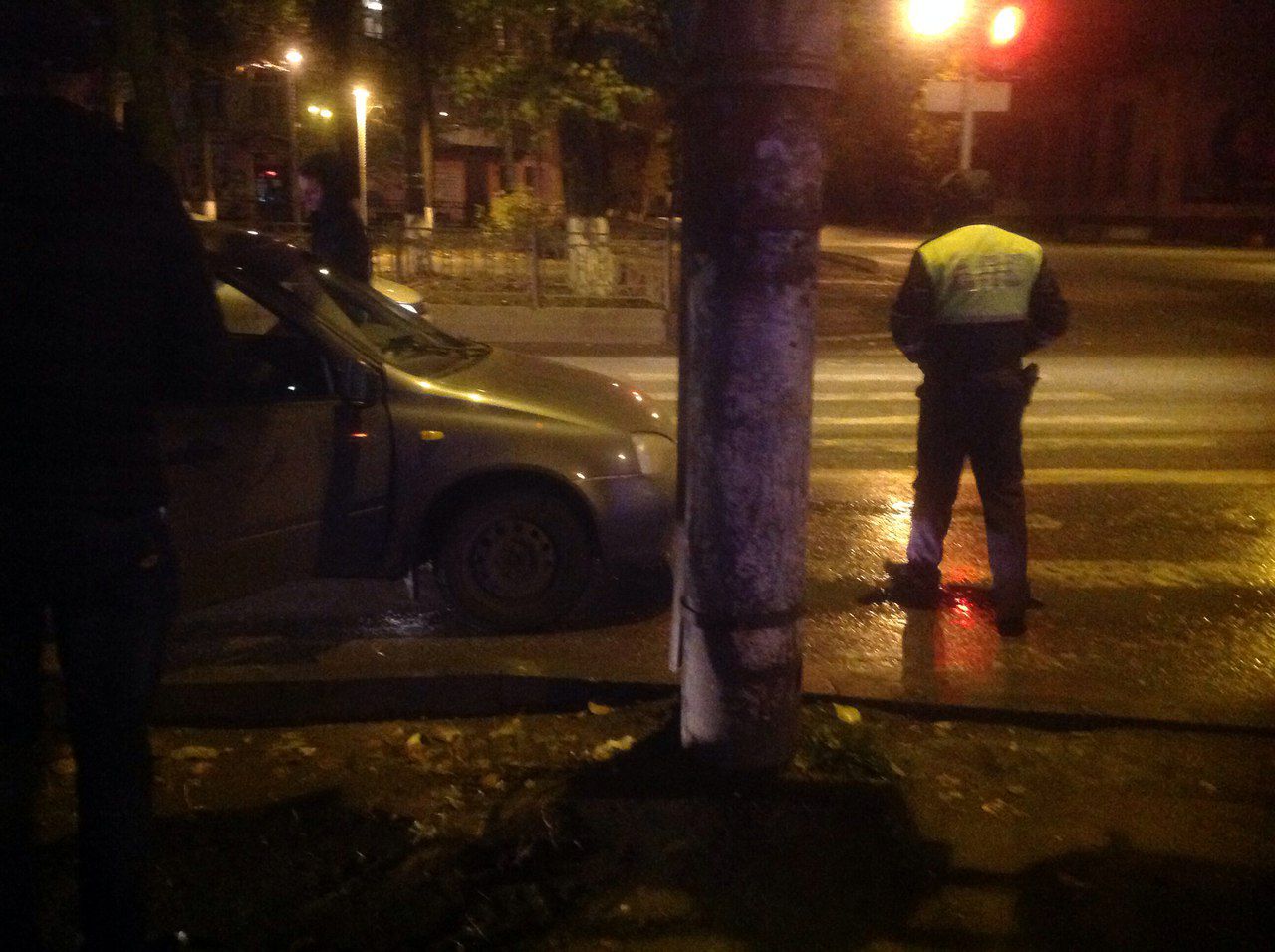 Пьяный полицейский гонял по ночному городу