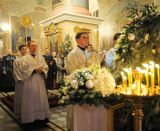 В главном храме города Кирова прошло Рождественское богослужение.