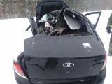 В Подосиновском районе "LADA Granta" врезалась в КамАЗ.
