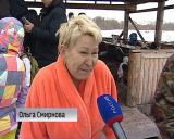 Моржи устроили заплывы на скорость в студёной воде