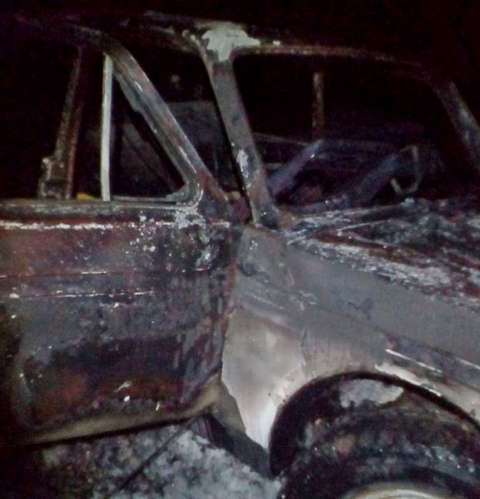 В п. Пижанка сгорел автомобиль "Нива".