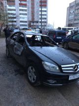 В Кирове во дворе дома сгорел ""Мерседес".