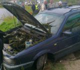 В Тужинском районе иномарка съехала в пруд.