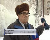 Прорыв на теплотрассе около дома на улице Короленко города Кирова