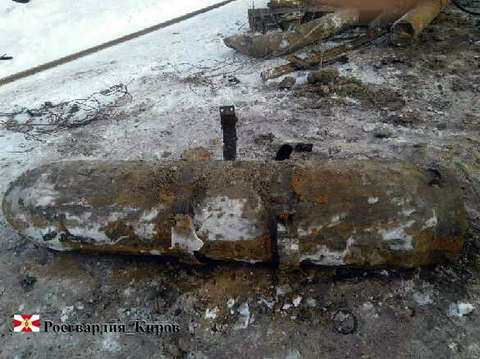 В Вятскоплянском районе в металлоломе нашли 500-килограммовую авиабомбу.