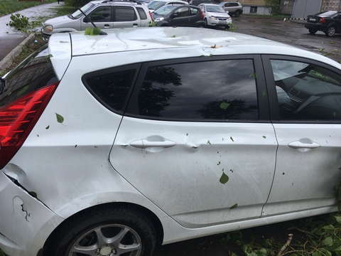 В Кирове прошла сильная гроза.