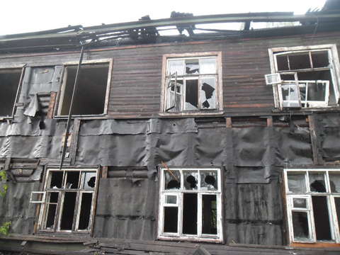 В Кирове опять горел расселенный дом (ФОТО)