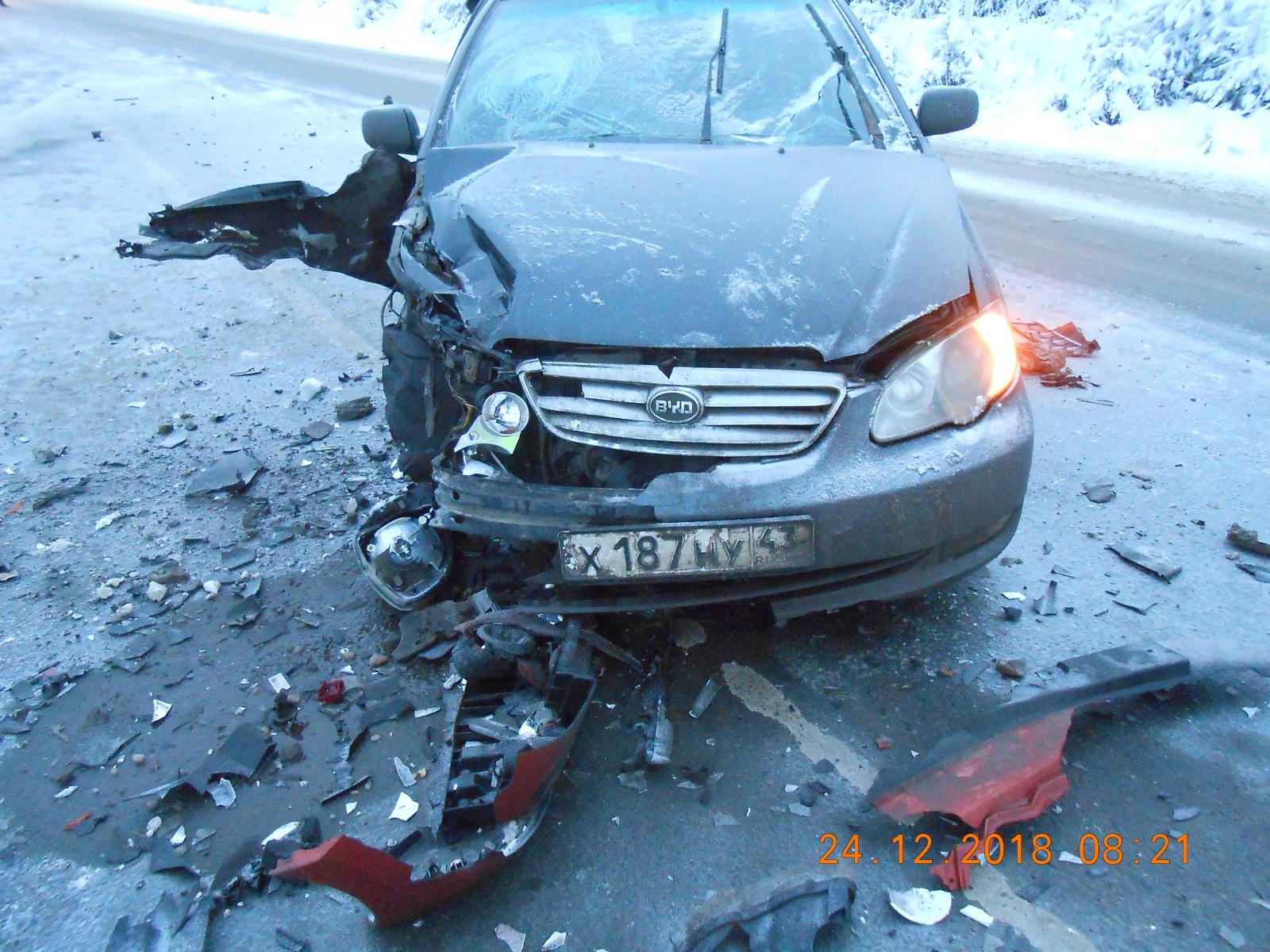 В Кирово-Чепецком районе столкнулись две иномарки.