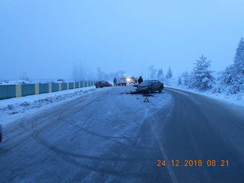 В Кирово-Чепецком районе столкнулись две иномарки.
