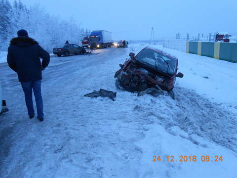 В Кирово-Чепецком районе столкнулись две иномарки.