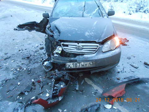 В Кирово-Чепецком районе столкнулись две иномарки.