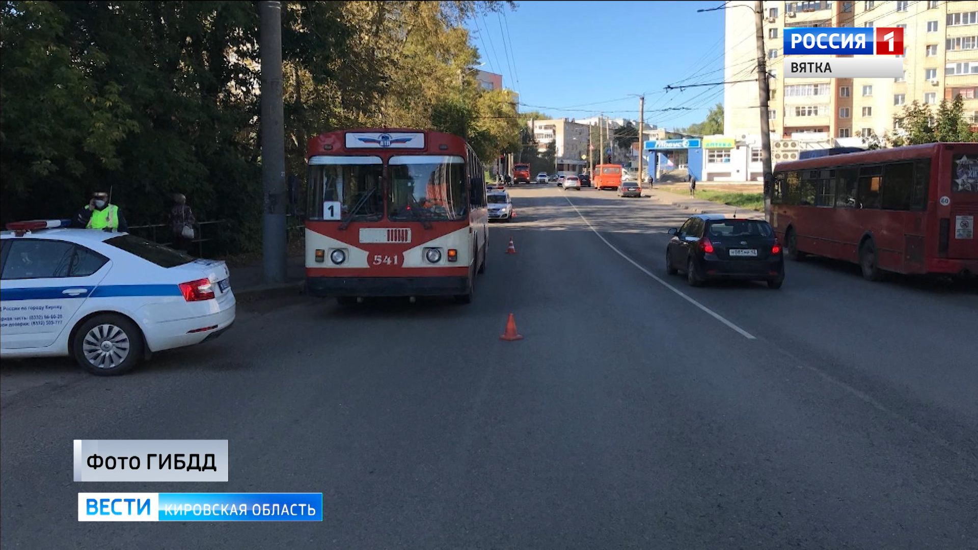 В Кирове в ДТП пострадала 63-летняя пассажирка троллейбуса