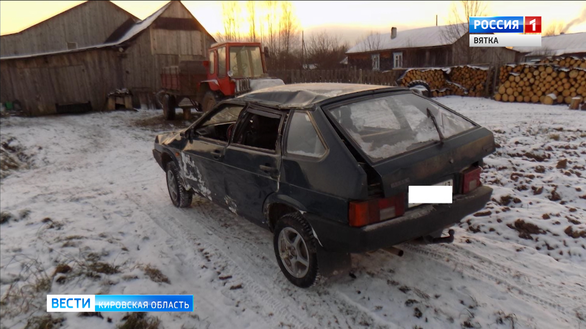 В Орловском районе бесправник на «девятке» вылетел в кювет